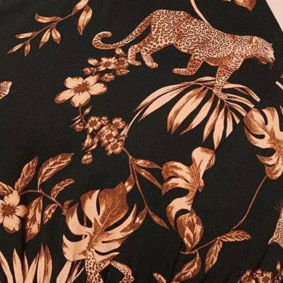 ❤NWT VINTAGE TORRID MINI A LINE DRESS w/POCKETS - LEOPARD ANIMAL PRINT PLUS SIZE - Picture 2 of 13